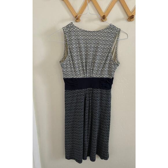 Patagonia Dress Women's XS Margo Organic Cotton Blue Cream V Neck Knee Length - Picture 6 of 6